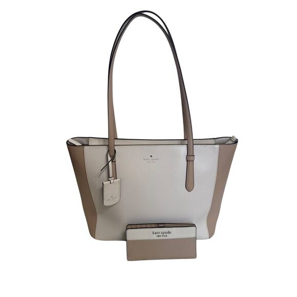 Kate Spade New York Handbags - Kate Spade New York Schuyler Medium Toe and Wallet PocketbookBeige/Tan Leather